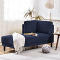 Chauffeuse d'angle en lin moderne de 65 po avec coussins amovibles et fonction de couchage