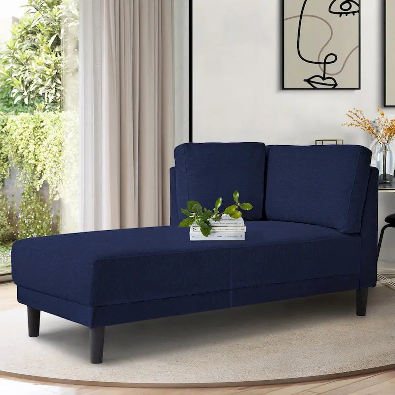 Chauffeuse d'angle en lin moderne de 65 po avec coussins amovibles et fonction de couchage