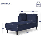 Chauffeuse d'angle en lin moderne de 65 po avec coussins amovibles et fonction de couchage