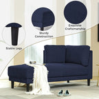 Chauffeuse d'angle en lin moderne de 65 po avec coussins amovibles et fonction de couchage