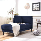 Chauffeuse d'angle en lin moderne de 65 po avec coussins amovibles et fonction de couchage