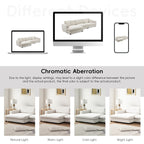 Canapé d'angle en velours côtelé de 340 cm avec port de chargement USB et méridienne de 127 cm - Capacité de 150 kg