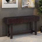 Console de 52" en pin avec tiroirs cannelés et design sans poignée