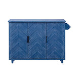 Îlot de cuisine de ferme de 130 cm avec abattant, étagère de rangement interne et roulettes