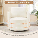Fauteuil d'appoint pivotant à 360° avec design ergonomique incurvé - 76 cm L