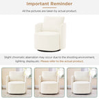 Fauteuil d'appoint pivotant à 360° avec design ergonomique incurvé - 76 cm L