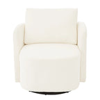 Fauteuil d'appoint pivotant à 360° avec design ergonomique incurvé - 76 cm L