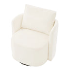 Fauteuil d'appoint pivotant à 360° avec design ergonomique incurvé - 76 cm L