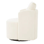 Fauteuil d'appoint pivotant à 360° avec design ergonomique incurvé - 76 cm L