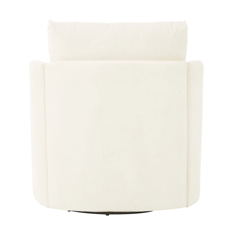 Fauteuil d'appoint pivotant à 360° avec design ergonomique incurvé - 76 cm L