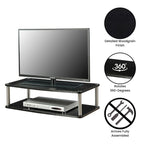 Rehausseur de TV XL à double niveau et pivotant à 360° pour téléviseurs jusqu'à 37"