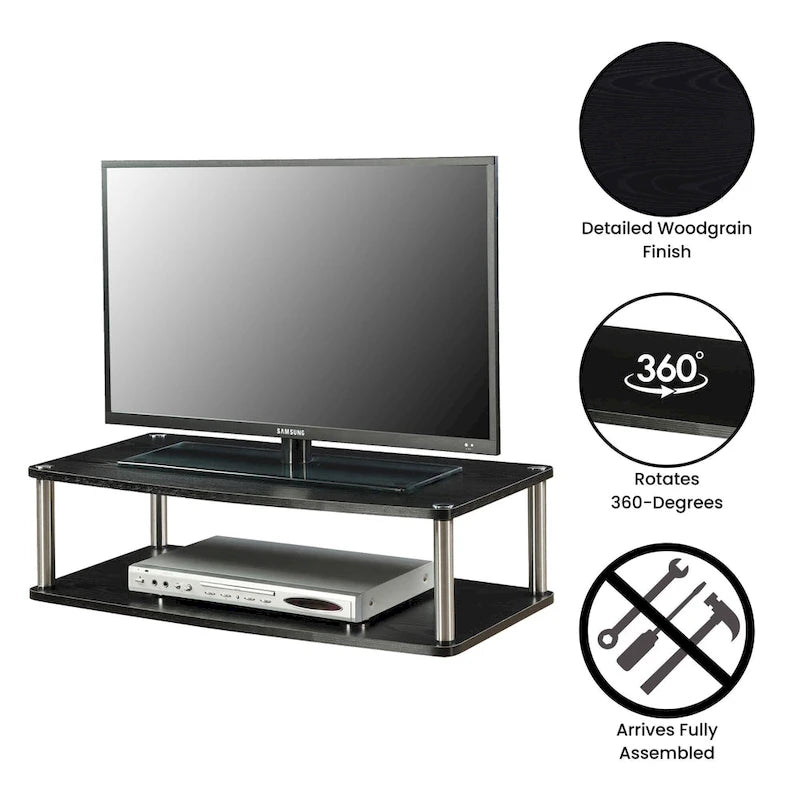 Rehausseur de TV XL à double niveau et pivotant à 360° pour téléviseurs jusqu'à 37"