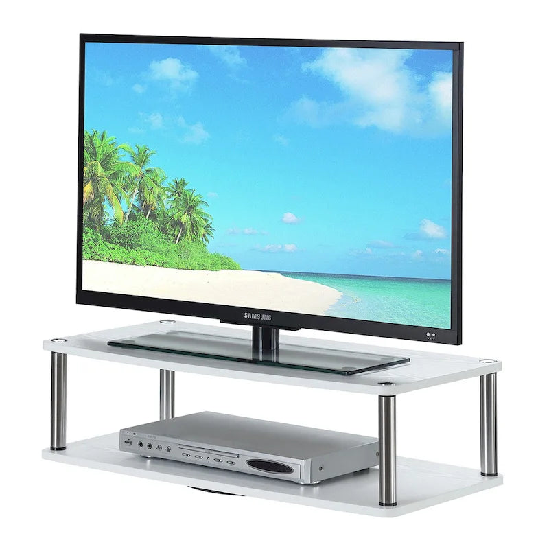 Rehausseur de TV XL à double niveau et pivotant à 360° pour téléviseurs jusqu'à 37"