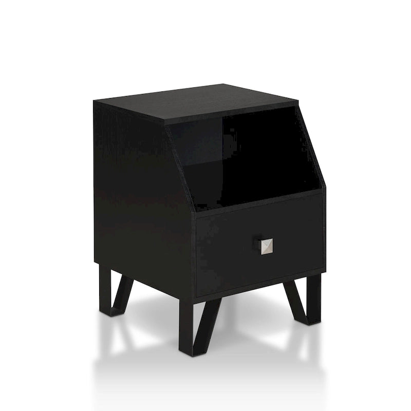 Table d'appoint contemporaine 16" avec tiroir et étagère ouverte - Plusieurs couleurs