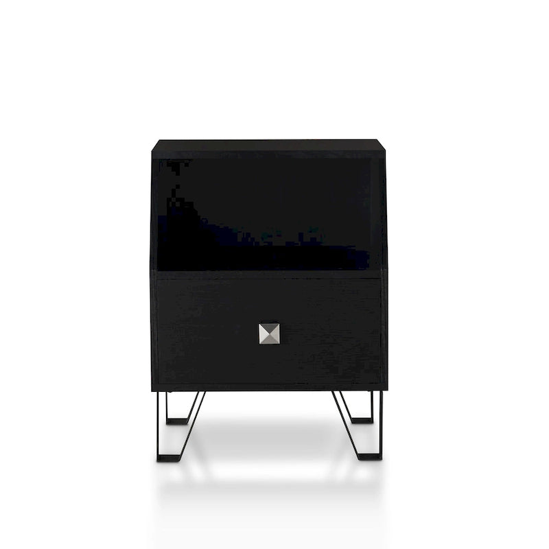 Table d'appoint contemporaine 16" avec tiroir et étagère ouverte - Plusieurs couleurs
