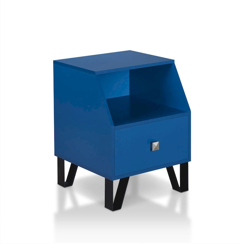 Table d'appoint contemporaine 16" avec tiroir et étagère ouverte - Plusieurs couleurs