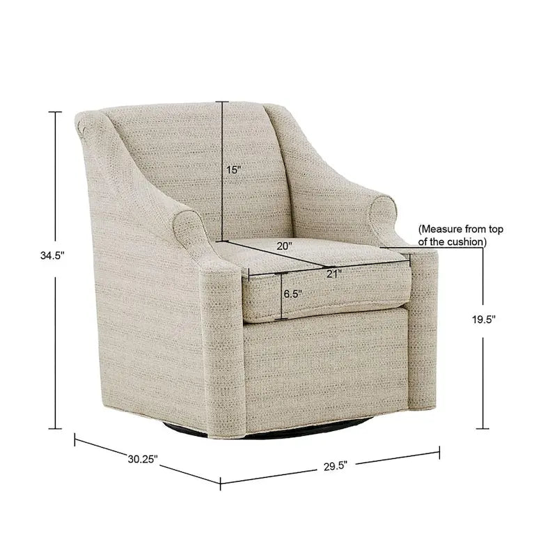 Fauteuil Tan pivotant à 360° avec coussin amovible