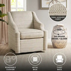 Fauteuil Tan pivotant à 360° avec coussin amovible
