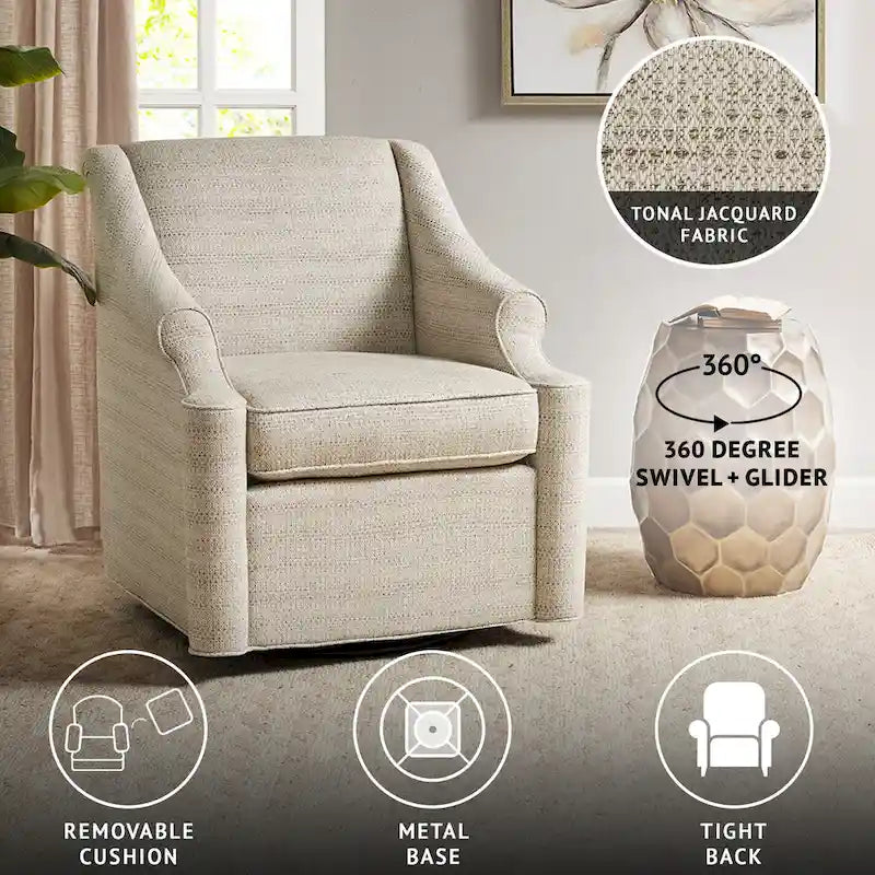 Fauteuil Tan pivotant à 360° avec coussin amovible
