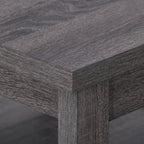 Table d'appoint Mid-Century Modern avec étagère inférieure - Gris foncé