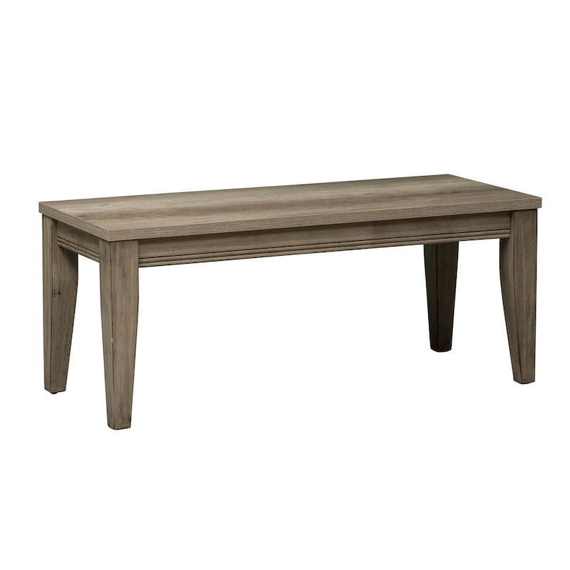Banc en bois finition grès avec pieds fuselés - 44" L