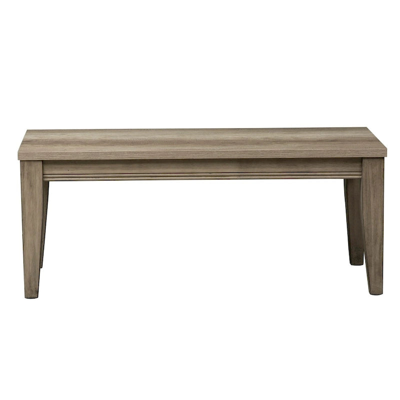 Banc en bois finition grès avec pieds fuselés - 44" L