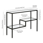 Console en acier et verre trempé avec étagère à deux niveaux – Capacité de 18 kg