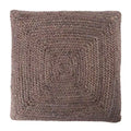 Pouf carré tressé en jute texturée - 71 cm