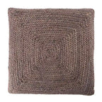 Pouf carré tressé en jute texturée - 71 cm
