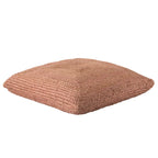 Pouf carré tressé en jute texturée - 71 cm
