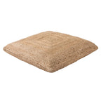 Pouf carré tressé en jute texturée - 71 cm