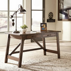 Baldridge Rustic Brown Home Office Large Leg Desk