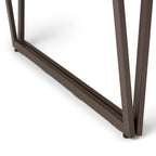 Bureau d'écriture industriel en bois massif 66 po avec tiroir à clavier - Marron vieilli naturel