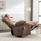 Fauteuil inclinable massant surdimensionné avec 2 porte-gobelets et un port de chargement USB