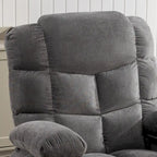 Fauteuil inclinable massant surdimensionné avec 2 porte-gobelets et un port de chargement USB