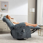 Fauteuil inclinable massant surdimensionné avec 2 porte-gobelets et un port de chargement USB