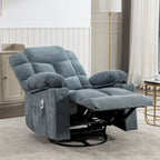 Fauteuil inclinable massant surdimensionné avec 2 porte-gobelets et un port de chargement USB