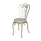 Chaise d'appoint pliante dorée 22" - Métal et bois de style shabby chic