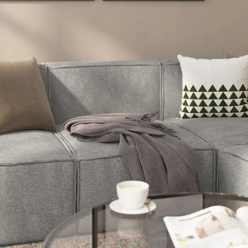 Fauteuil central sans accoudoirs de canapé sectionnel modulaire contemporain - 93,35 cm (P) x 71,76 cm (l) x 71,12 cm (H)