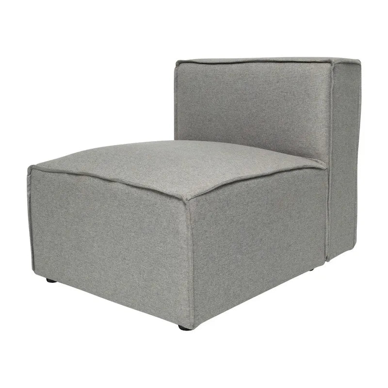 Fauteuil central sans accoudoirs de canapé sectionnel modulaire contemporain - 93,35 cm (P) x 71,76 cm (l) x 71,12 cm (H)