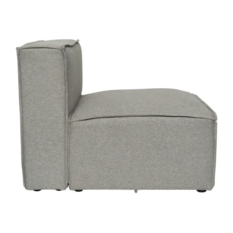Fauteuil central sans accoudoirs de canapé sectionnel modulaire contemporain - 93,35 cm (P) x 71,76 cm (l) x 71,12 cm (H)