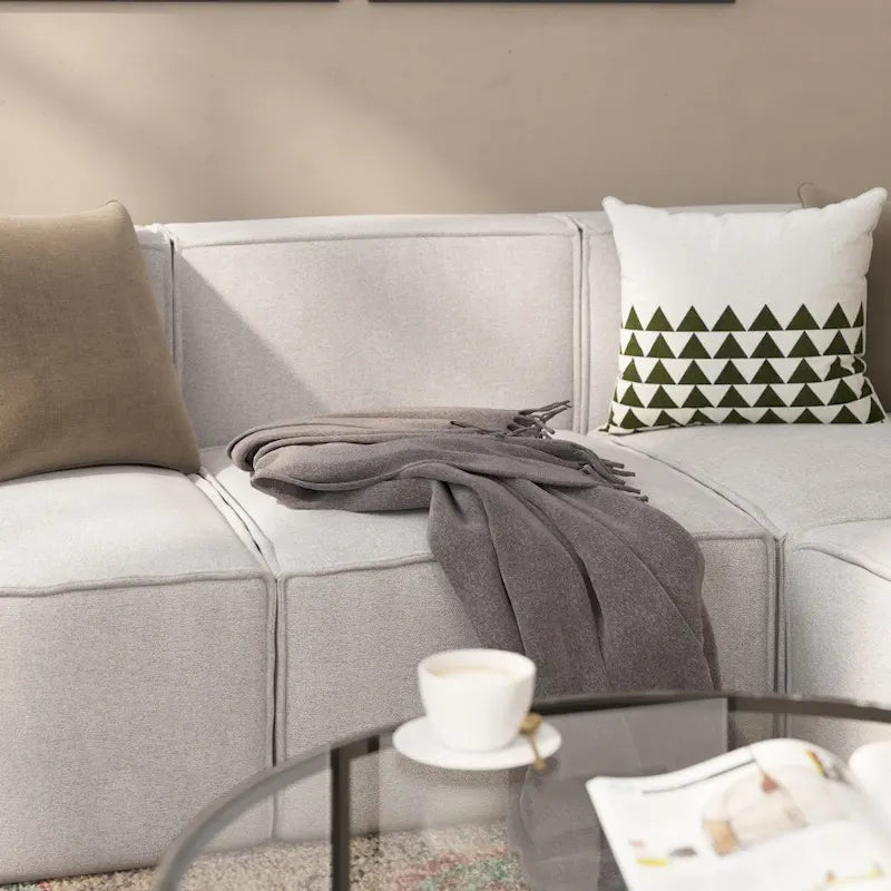 Fauteuil central sans accoudoirs de canapé sectionnel modulaire contemporain - 93,35 cm (P) x 71,76 cm (l) x 71,12 cm (H)
