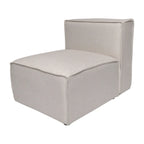 Fauteuil central sans accoudoirs de canapé sectionnel modulaire contemporain - 93,35 cm (P) x 71,76 cm (l) x 71,12 cm (H)