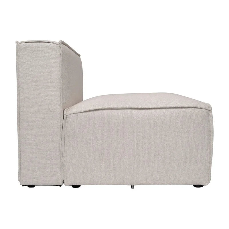Fauteuil central sans accoudoirs de canapé sectionnel modulaire contemporain - 93,35 cm (P) x 71,76 cm (l) x 71,12 cm (H)