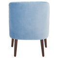 Fauteuil d'appoint en velours Mid-Century avec pieds en noyer - 68,6 cm L x 78,7 cm P x 91,4 cm H