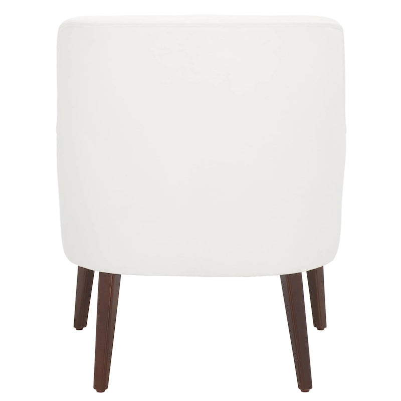 Fauteuil d'appoint en velours Mid-Century avec pieds en noyer - 68,6 cm L x 78,7 cm P x 91,4 cm H