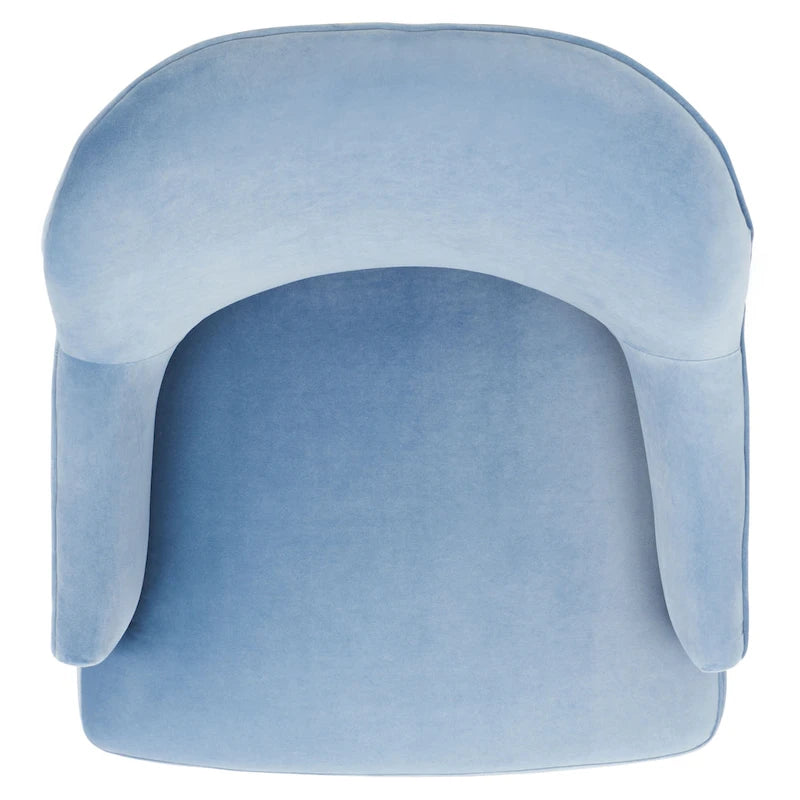 Fauteuil d'appoint en velours Mid-Century avec pieds en noyer - 68,6 cm L x 78,7 cm P x 91,4 cm H