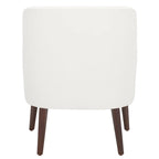 Fauteuil d'appoint en velours Mid-Century avec pieds en noyer - 68,6 cm L x 78,7 cm P x 91,4 cm H