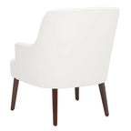 Fauteuil d'appoint en velours Mid-Century avec pieds en noyer - 68,6 cm L x 78,7 cm P x 91,4 cm H