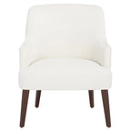 Fauteuil d'appoint en velours Mid-Century avec pieds en noyer - 68,6 cm L x 78,7 cm P x 91,4 cm H
